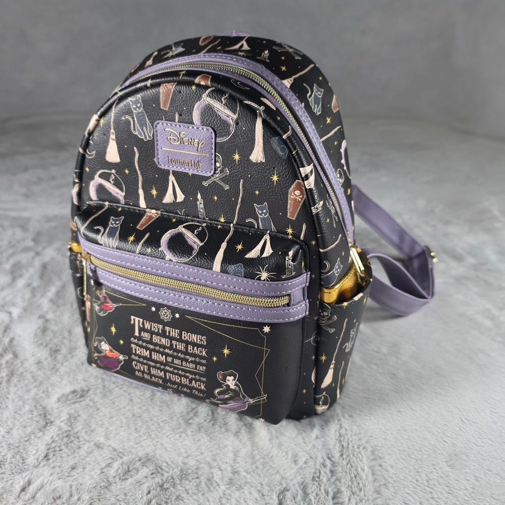 Disney Loungefly Hocus Pocus Mini‎ Backpack Womens OS Black Glow In Dark Spell
